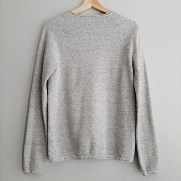 JACK & JONES Hill Knit Crew Sweater Light Grey  Sz XS - Picture 7 of 9